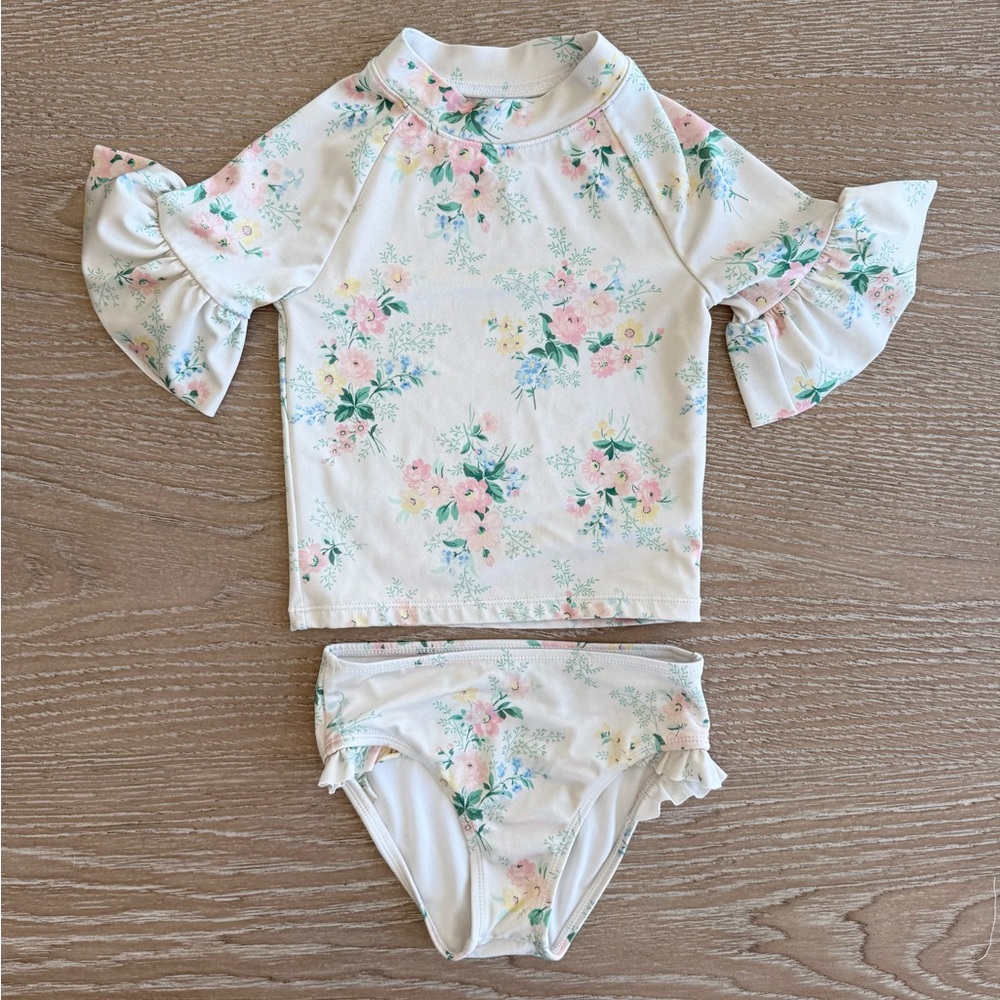Floral Rash Guard Set - Picture 2 of 6